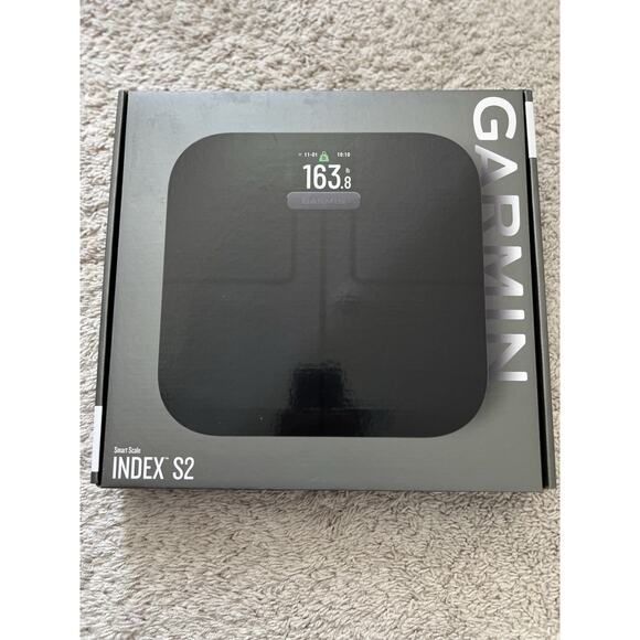 Garmin Index S2 Smart Scale Black, WiFi, Body Composition Metrics Brand New - Picture 2 of 8